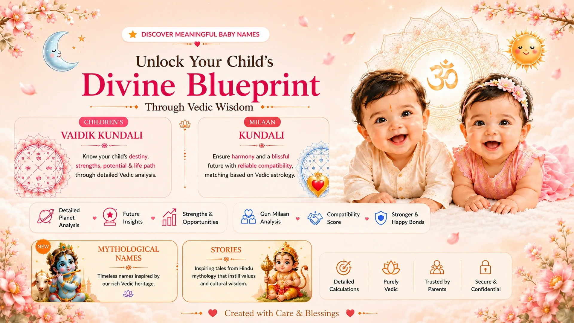 Unlock your child's divine blueprint through Vedic wisdom — Vaidik Kundali and Milaan