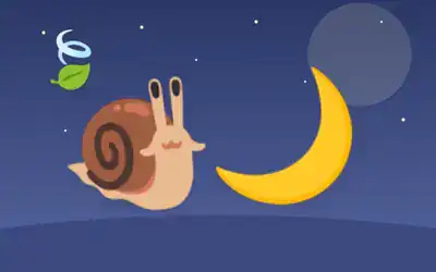 Illustration for The Slow Snail’s Moonlight Walk