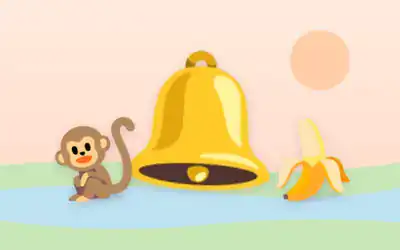 Illustration for The Bell and the Monkeys