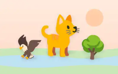 Illustration for The Cat and the Old Vulture