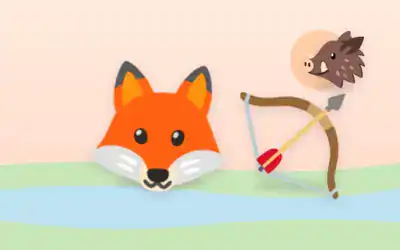 Illustration for The Greedy Jackal and the Bowstring