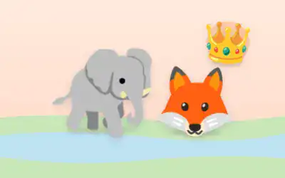 Illustration for The Jackals and the Proud Elephant