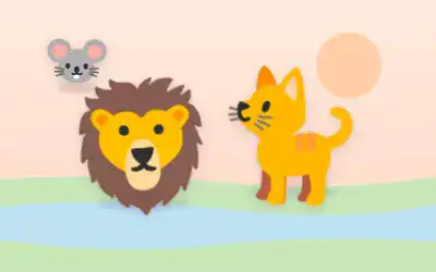 Illustration for The Lion, the Mouse and the Cat
