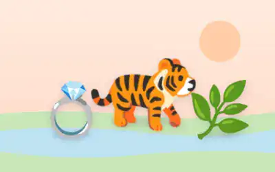 Illustration for The Old Tiger and the Gold Bangle