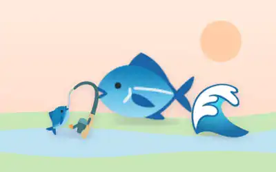 Illustration for The Three Fish in the Pond