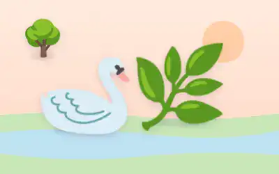 Illustration for The Wise Old Swan and the Creeper
