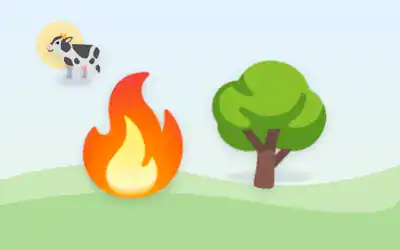 Illustration for Krishna and the Forest Fire