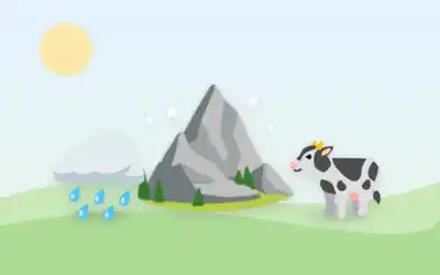 Illustration for Lifting Govardhan Hill