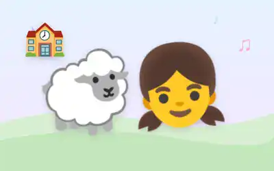 Illustration for Mary Had a Little Lamb