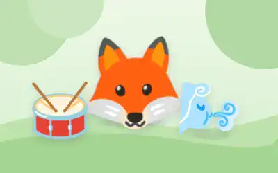 Illustration for The Jackal and the Drum