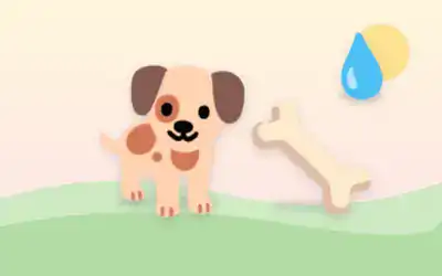 Illustration for The Dog and His Reflection