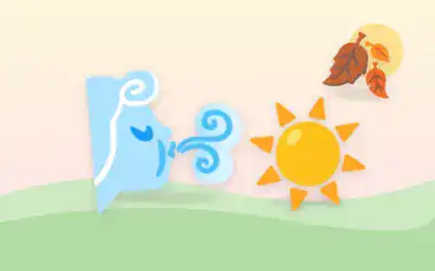 Illustration for The North Wind and the Sun