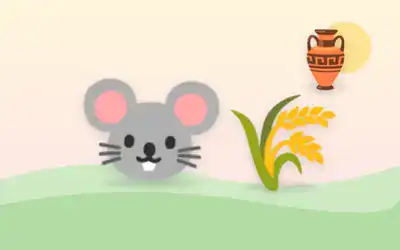 Illustration for The Town Mouse and the Country Mouse